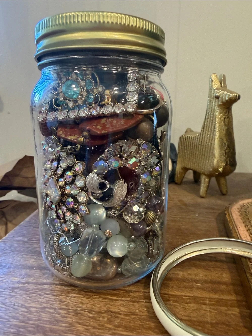 Ice Queen vintage beauty queen with earthy warmth mystery jewelry jar